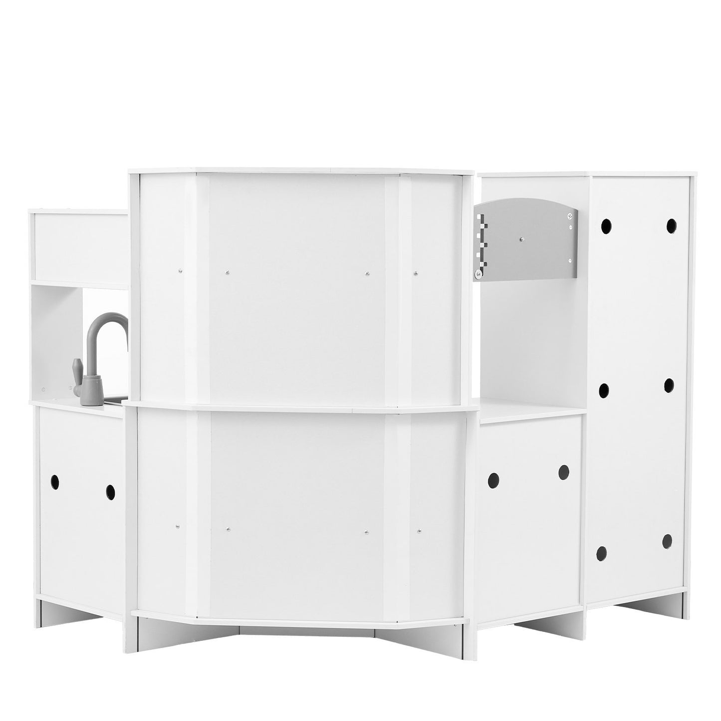 Christmas Gift VEVOR Kitchen Playset Kids Pretend Cooking Play Toy 24 Piece Accessories White