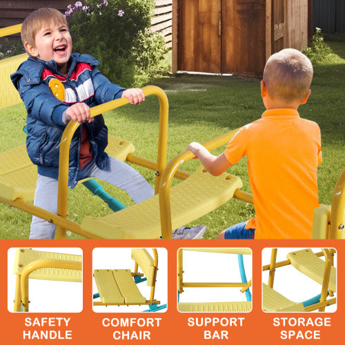 Kindergarten Children Outdoor Rocking Horse Outdoor Park Playground Equipment Double Or Triple Seesaw Swinging Fun