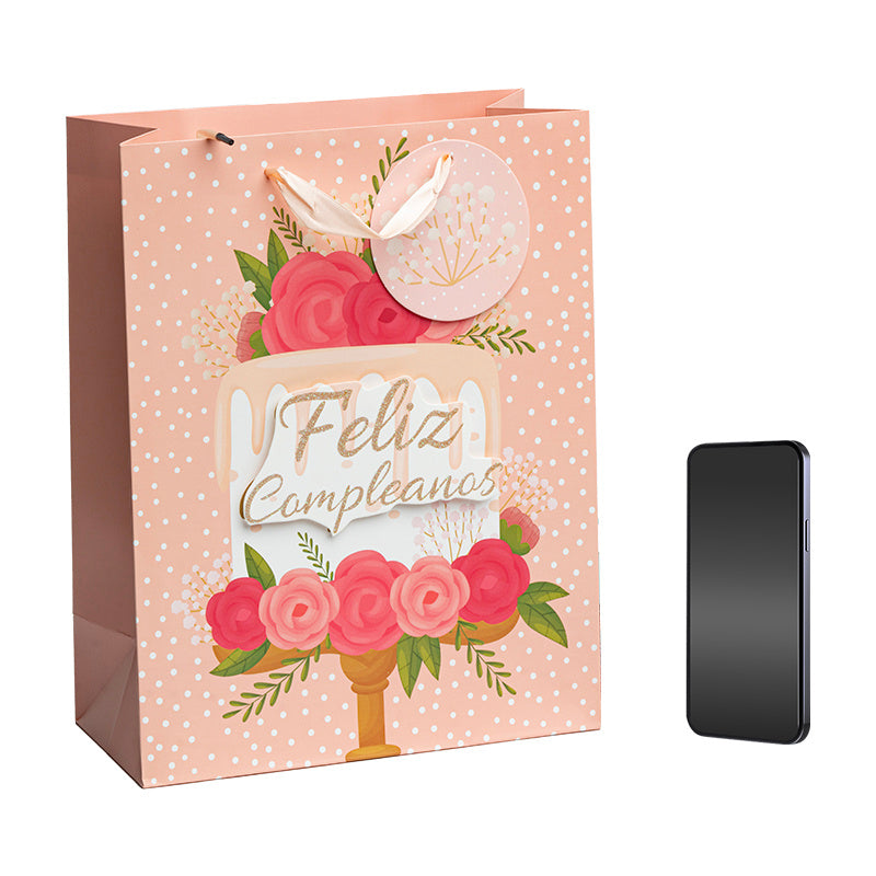 12pcs Plus Size Exquisite Gift Bag, 3D Patch & Powder Sprinkle Design, Multiple Styles, Can Be Used For Birthday Parties, Weddings, Shopping And Other Occasions, Reusable