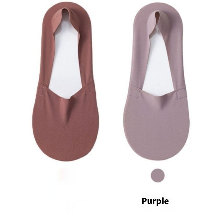 Ice Silk Pure Cotton Towel Bottom Silicone Non-slip Tight Socks