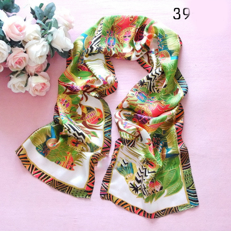 Fashionable Women's Animal Print Silk Scarf