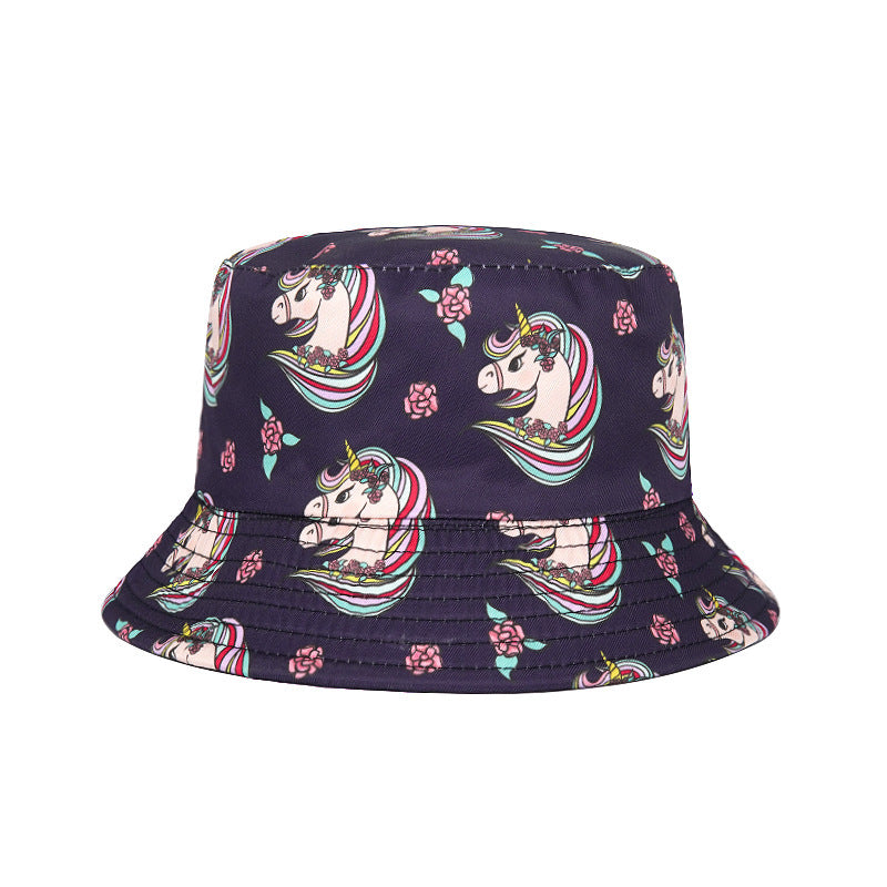 Unicorn Children's Sunscreen Cartoon Bucket Hat