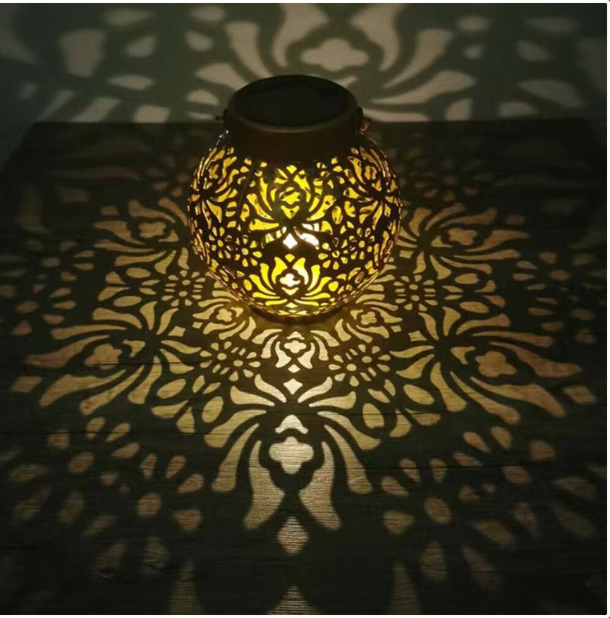 2 Pack Outdoor Solar Hanging Lantern Lights Waterproof Outdoor Garden Lawn Lamp