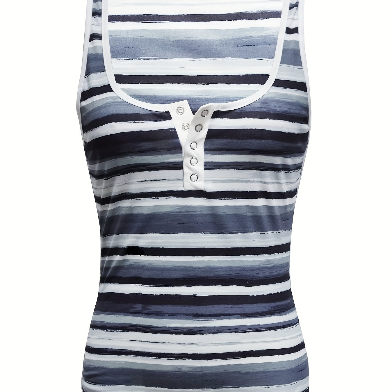 Ladies' Fashionable V-neck Striped Fashionable Casual Camisole Vest