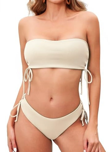 Women's Fashion Simple Solid Color Bikini Set