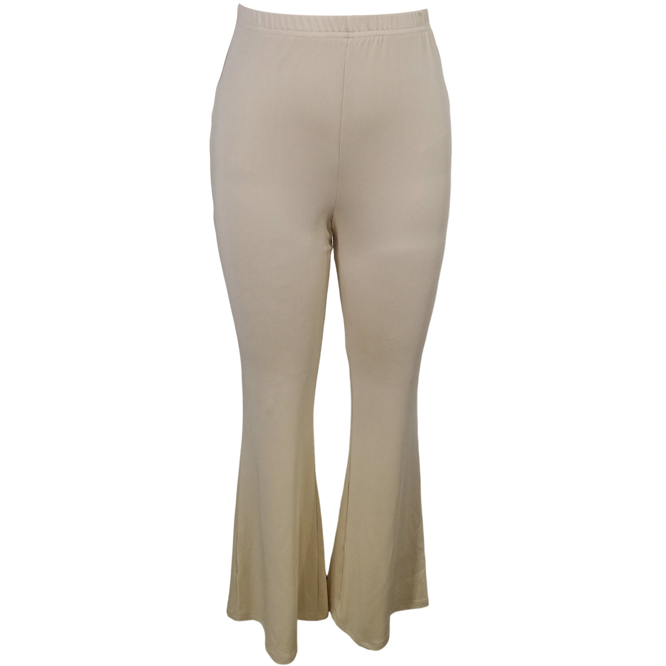 Women's High Waisted Pants, Solid Color Flared Pants