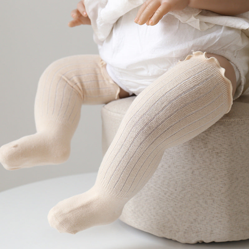 Children's Wooden Ear Over The Knee Mid-calf Length And Knee High Socks