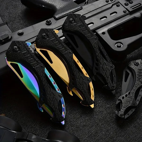 Carabiner Pocket Knife For Men Compact Folding EDC Box Cutter, Cool Everyday Carry Gadget, Perfect Gift For Men