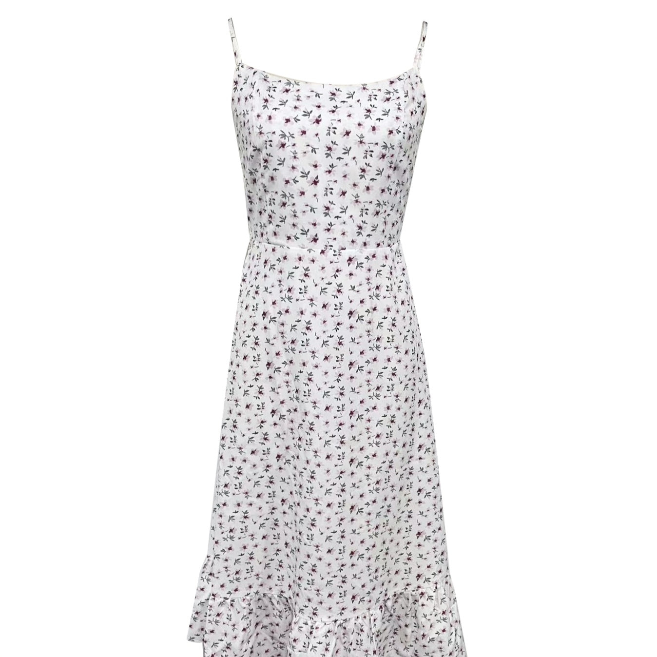 Ladies' Shallow V-neck Vacation Casual Small Floral Print Suspender Dress