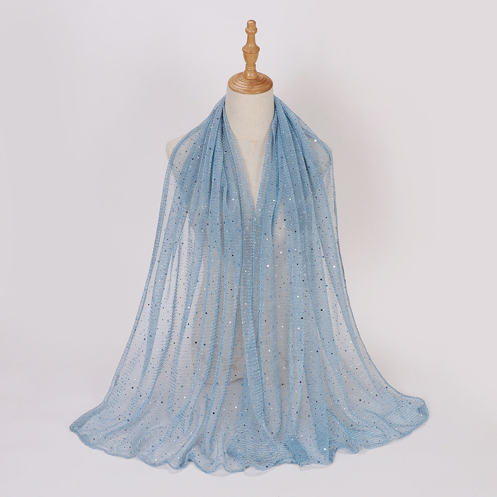 Closed-toe Sequined Shawl Scarf