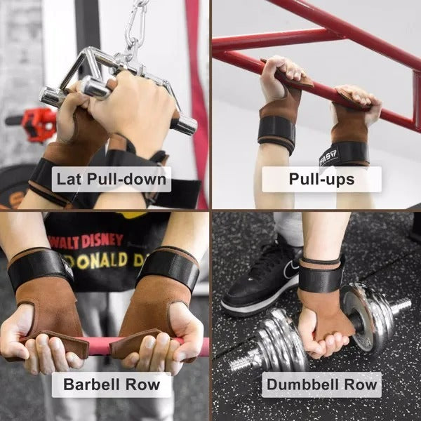 Weight Lifting Grips With Wrist Straps - Weightlifting Hooks