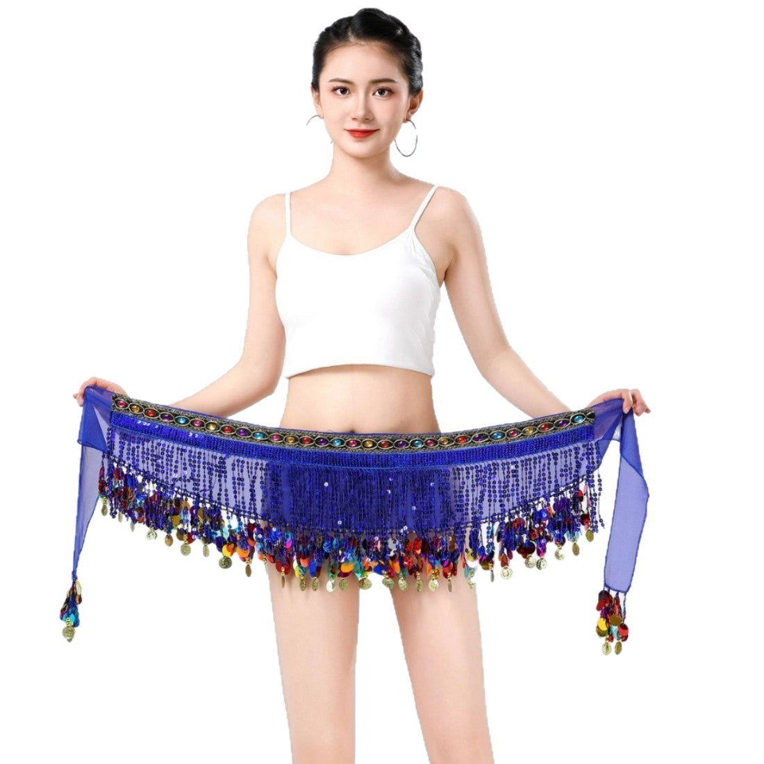 Belly Dance Waist Chain Hip Scarf Sequin Tassel