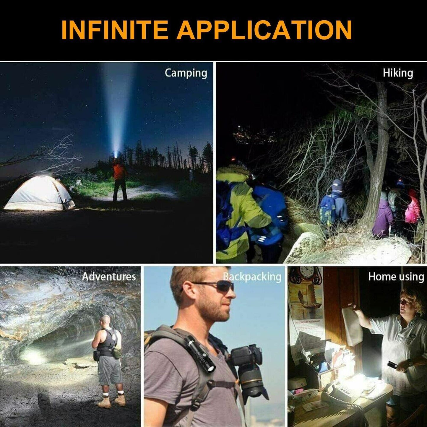 2 Pack LED Taschenlampe Aufladbar USB Super Hell Taktisches Fackel Lumen Akku