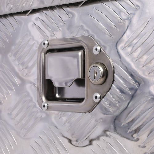 39inch Aluminum Tool Box,heavy Duty Truck Bed Tool Box,outdoor Trailer Pickup Storage Tool Box,RV Storage Organizer,underbody Box W Lock Keys,silver 39x13x10inch