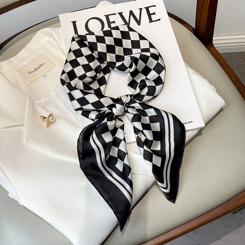 Women's Spot Silk Square Scarf Keep Warm