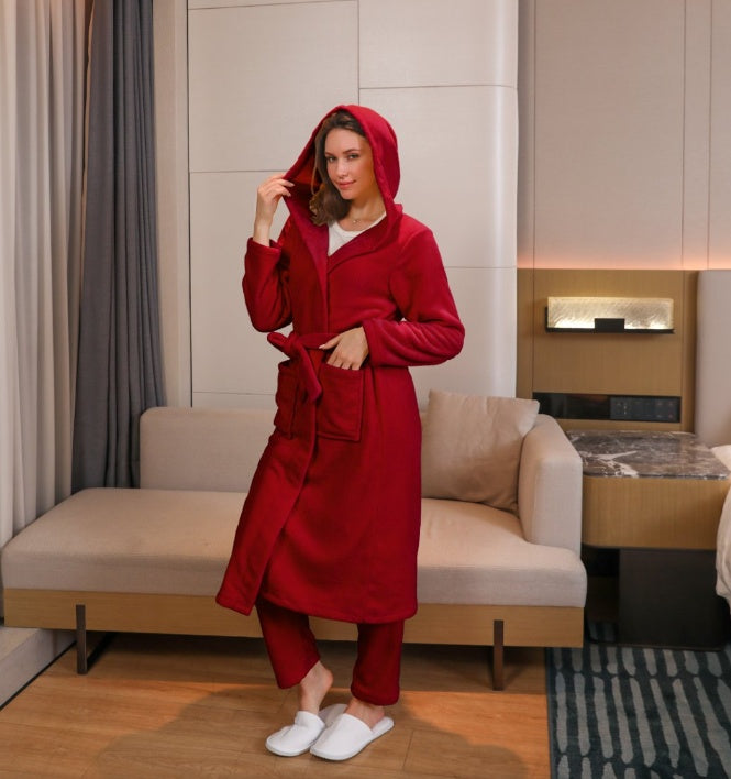 Women's Fibre Velvet Gown Set