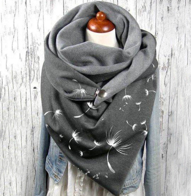 Women's Warm Cashmere Christmas Print Scarf