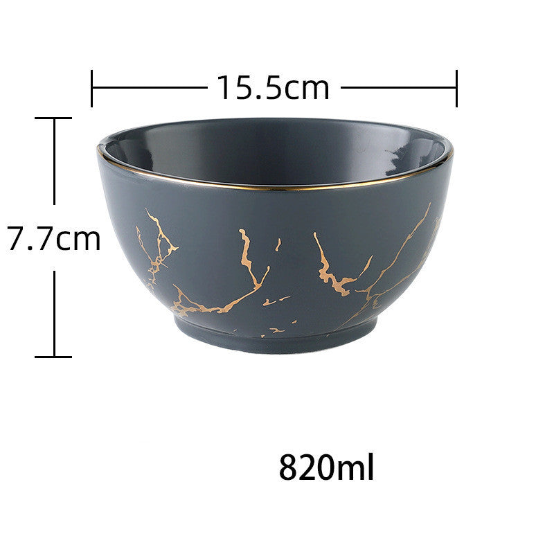 Nordic Light Luxury Style Phnom Penh Marble Household Bowl