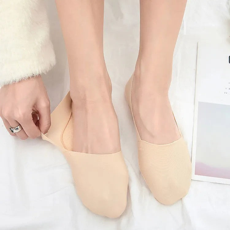 Ice Silk Pure Cotton Towel Bottom Silicone Non-slip Tight Socks