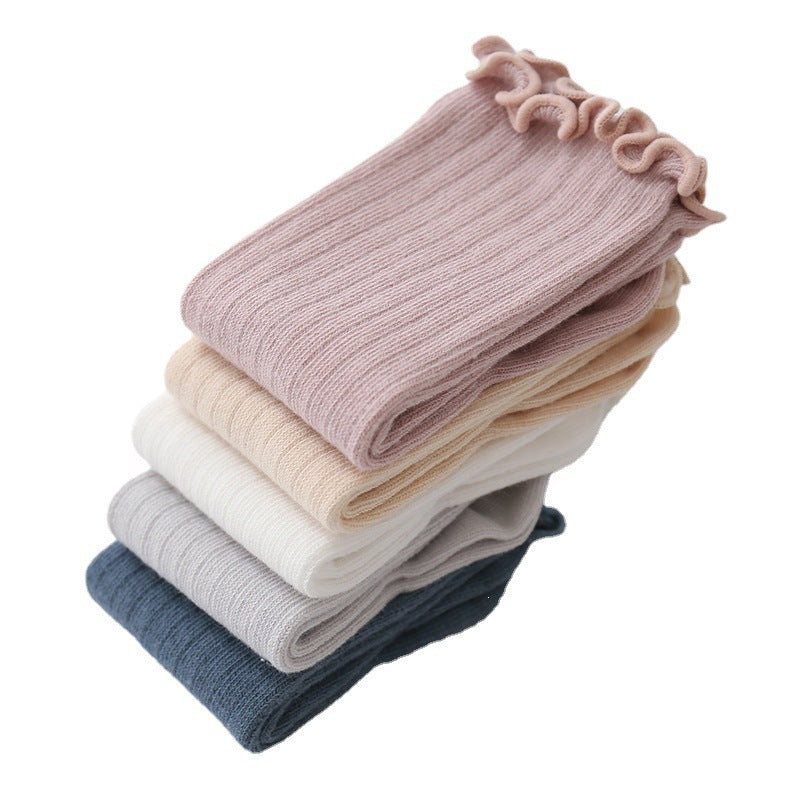 Children's Wooden Ear Over The Knee Mid-calf Length And Knee High Socks