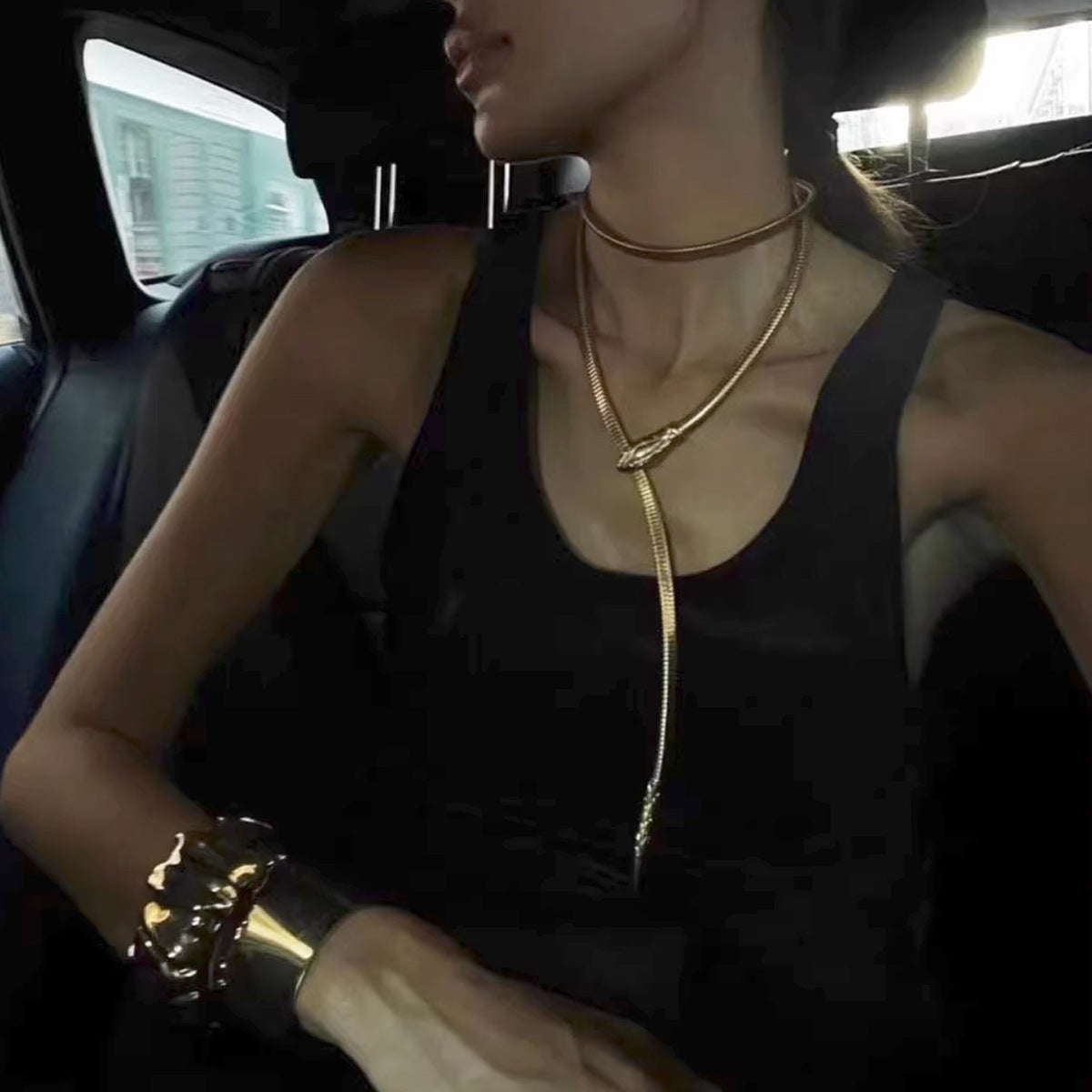 New Snake Waist Chain Personality Snake-shaped Metal Chain Match With Coat Skirt Belt