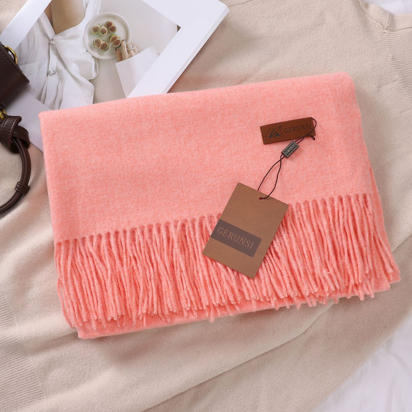 Solid Color Faux Cashmere Women's Scarf