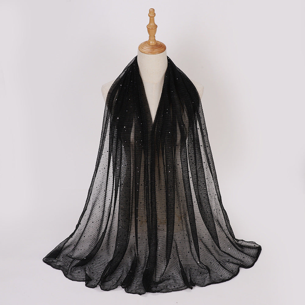 Closed-toe Sequined Shawl Scarf