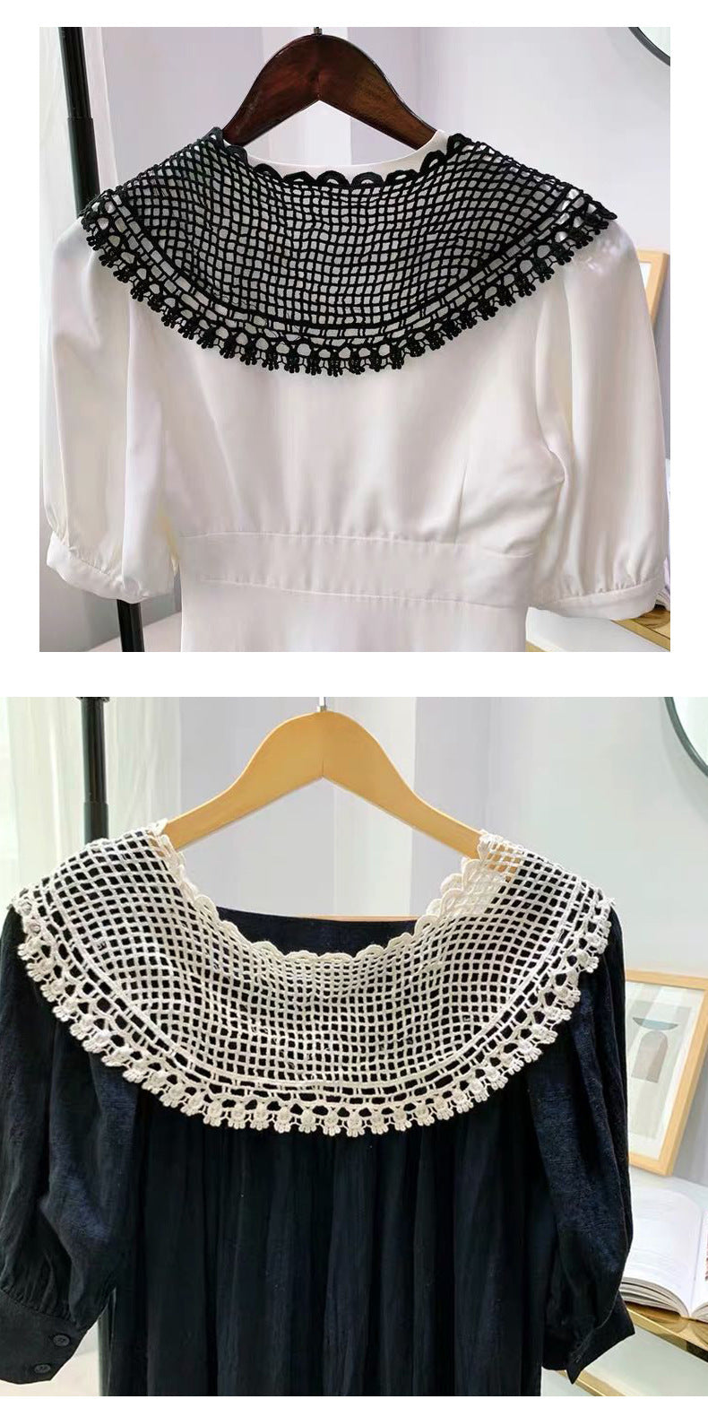 Thin Hollow Lace All-matching Short Lace Small Scarf