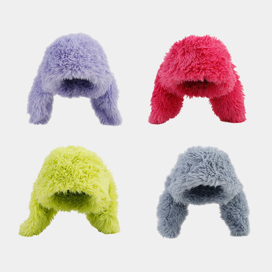 Colorful Plush Rabbit Ears Cute Funny Ushanka