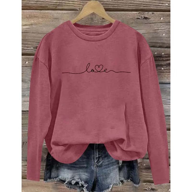 Women's 3 Packs Graphic Long Sleeve T Shirts Letter Print Tees Casual Crewneck Tunic Tops