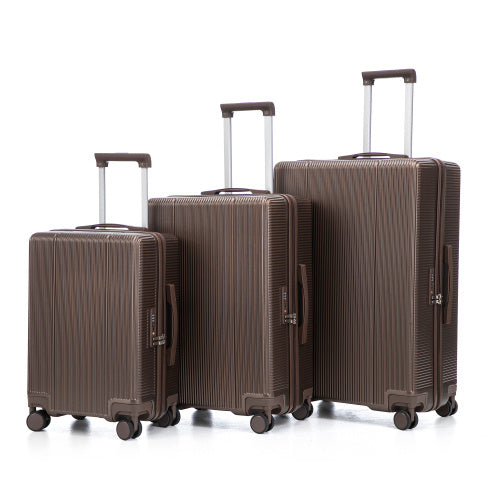 20 24 28 3 Pcs Set In ABS Spinner Wheel Luggage, Carry On Suitcase, Matching Color, TSA Combination Lock