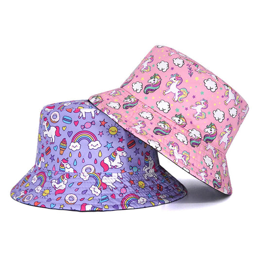 Unicorn Children's Sunscreen Cartoon Bucket Hat