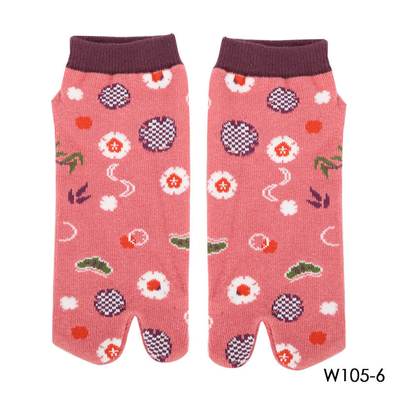 Two-finger Socks Cotton Comfortable Ladies