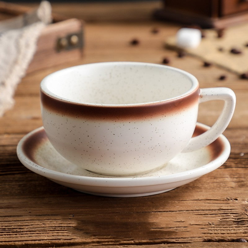 American Style Latte Coffee Cup And Saucer Set For Women