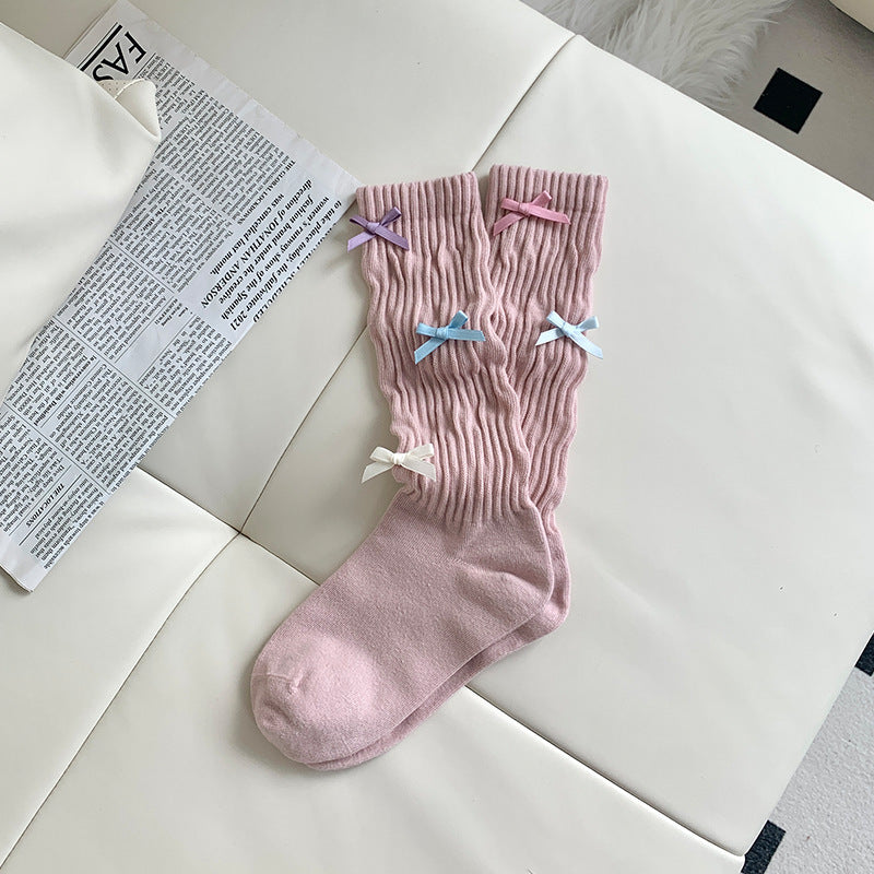 Dopamine No Pilling New Bow Tube Socks Women
