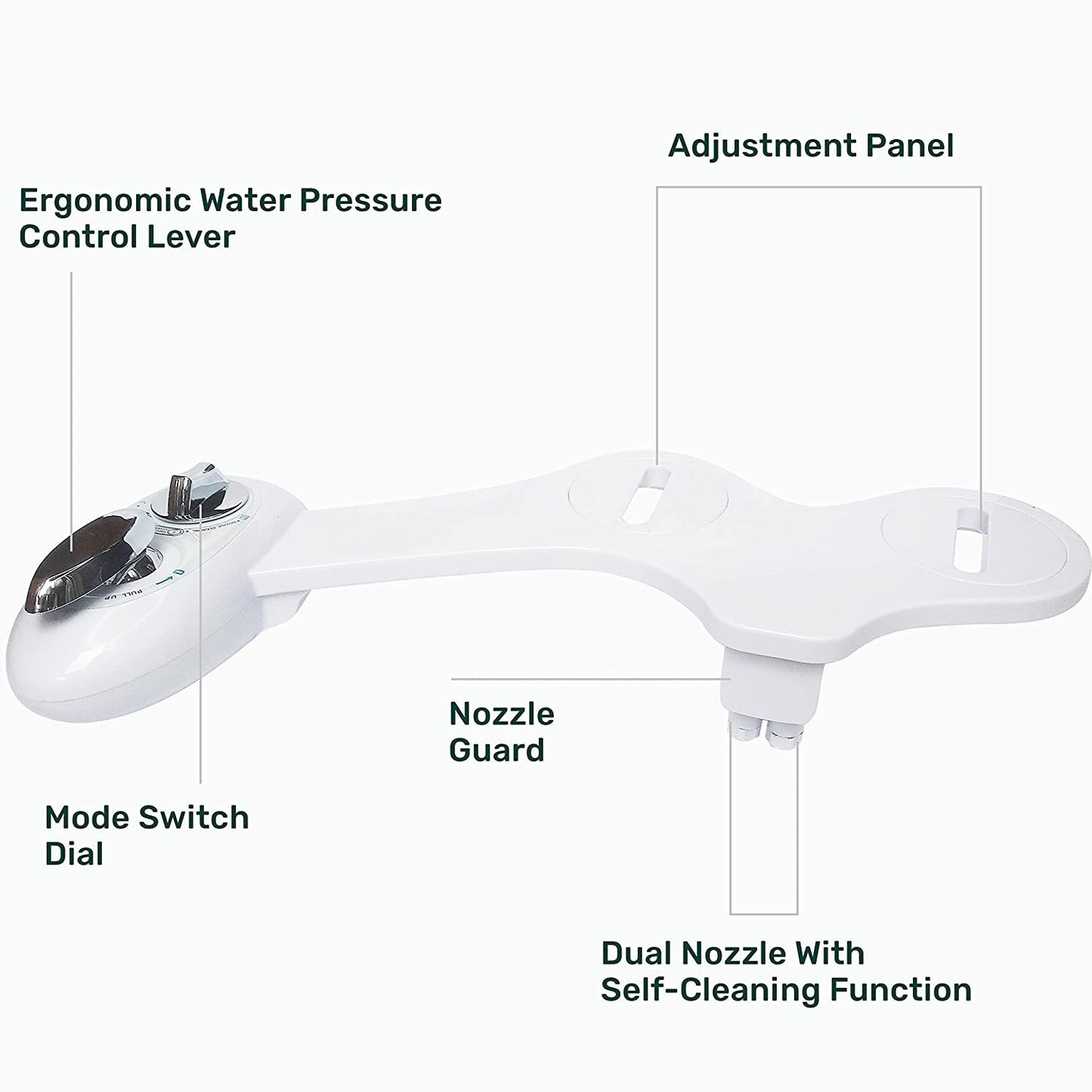Toilet Bidet Seat Attachment Spray Hygiene Water Wash Clean Sanitation Bathroom