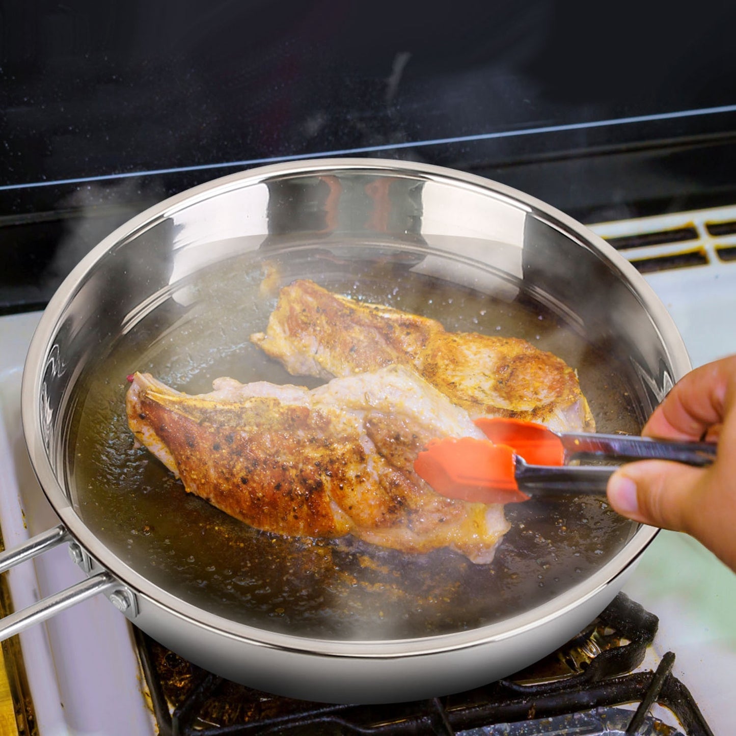 4Pcs Stainless Steel Cookware Set Frying Pan 2Quart Saucepan 2.7Quart 3.7Quart Stockpot With Lid Dishwasher Safe Fedex Shipping