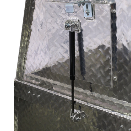 29inch Aluminum Tool Box,heavy Duty Truck Bed Tool Box,outdoor Trailer Pickup Storage Tool Box,RV Storage Organizer,underbody Box W Lock Keys,silver, 29x16.5x18.5inch