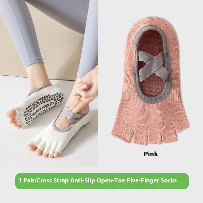 Open Toe Five Finger Yoga Socks Children's Professional Non-slip Summer Thin Short