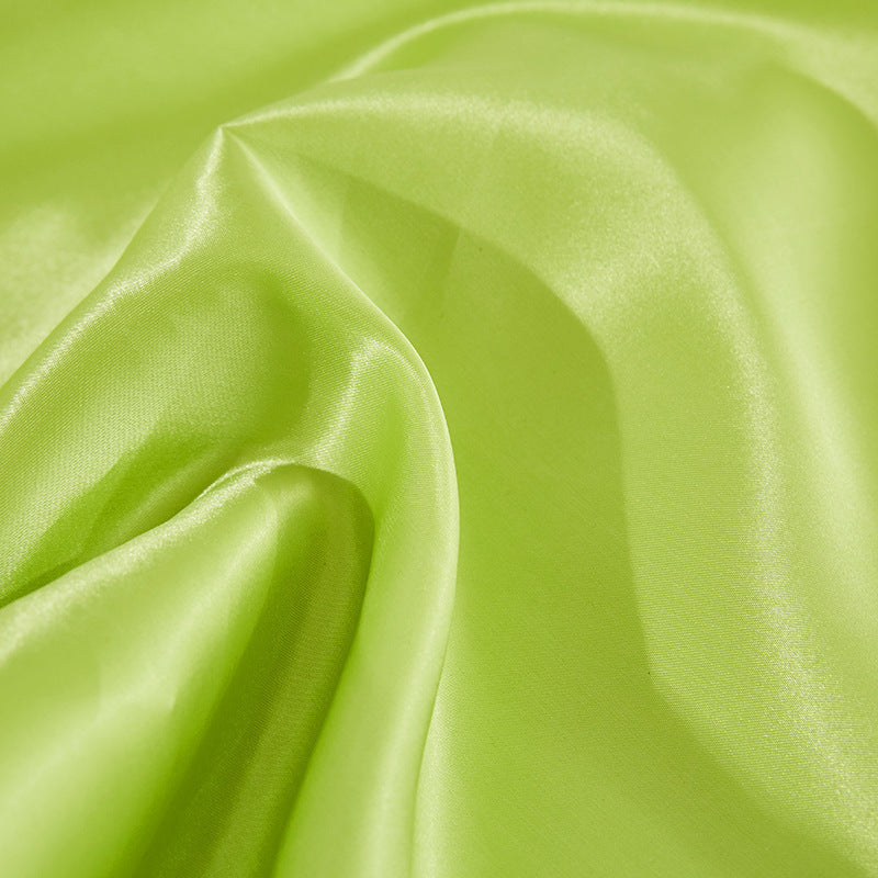 Solid Color Artificial Silk Pillow Cover Plain Zipper