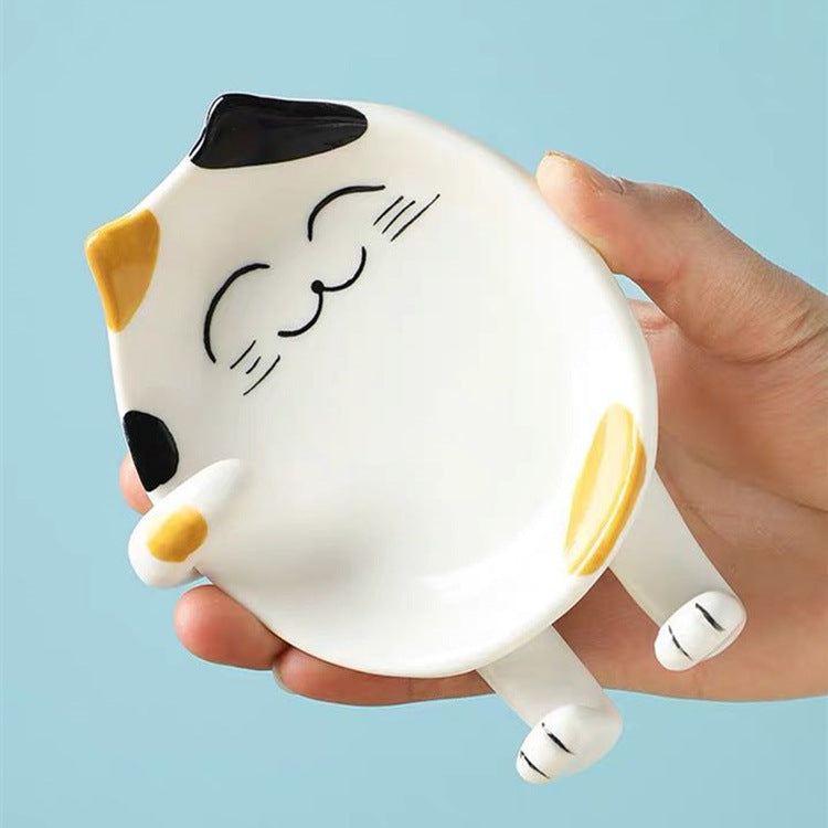 Creative Cartoon Ceramic Pot Cover Chopsticks Spoon Holder