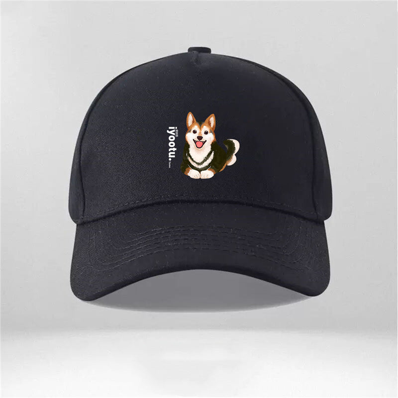 Cartoon Dog Shiba Inu Men And Women Couple New Peaked Cap