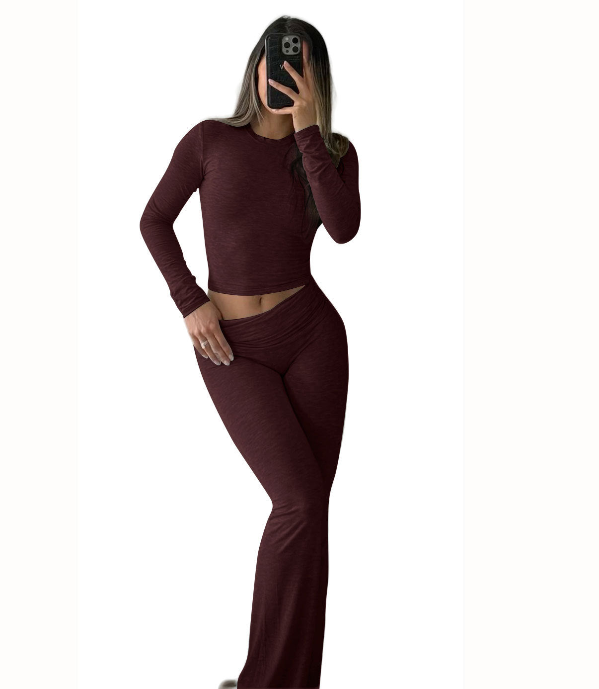 Long Sleeved Wide Leg Pants