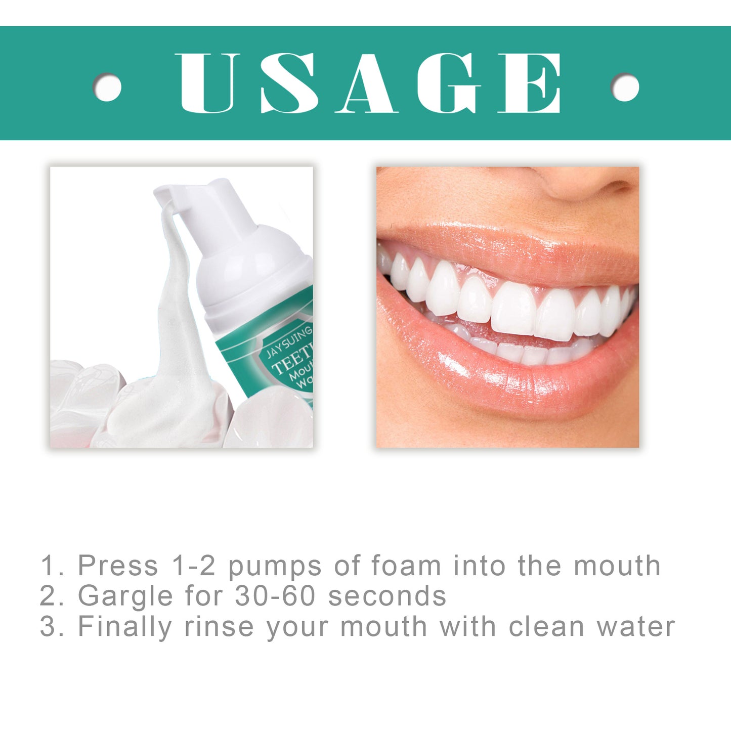 Foam Tooth Cleaning Mousse Protects Gums