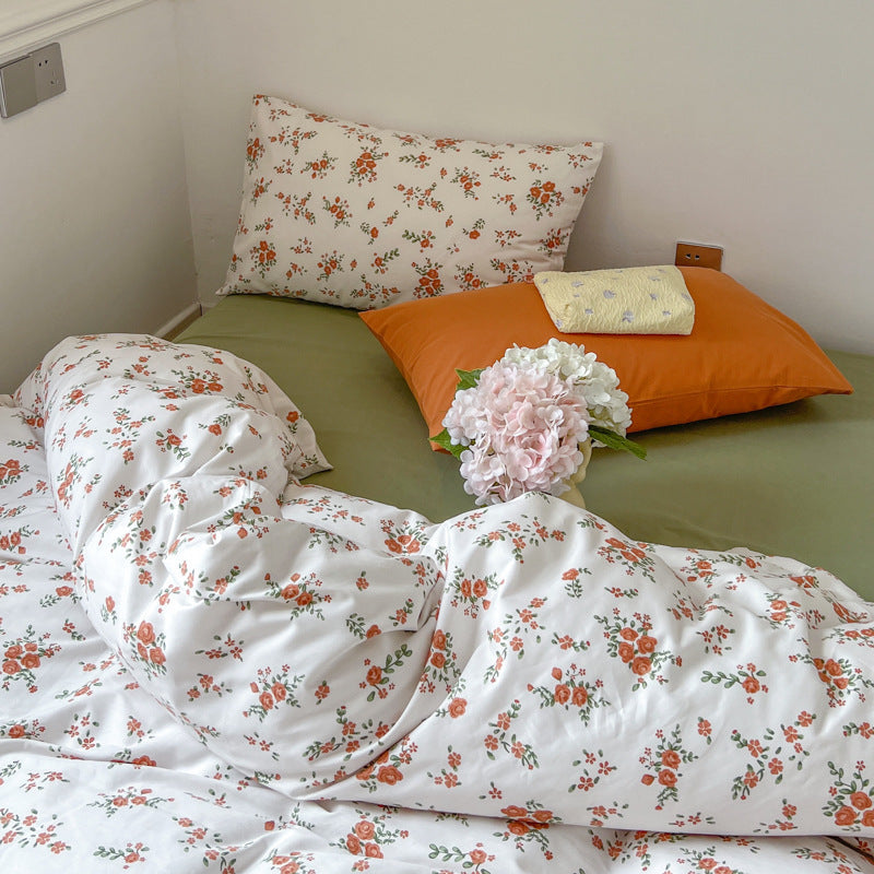 Three Or Four Piece Set Of Small Floral Bed