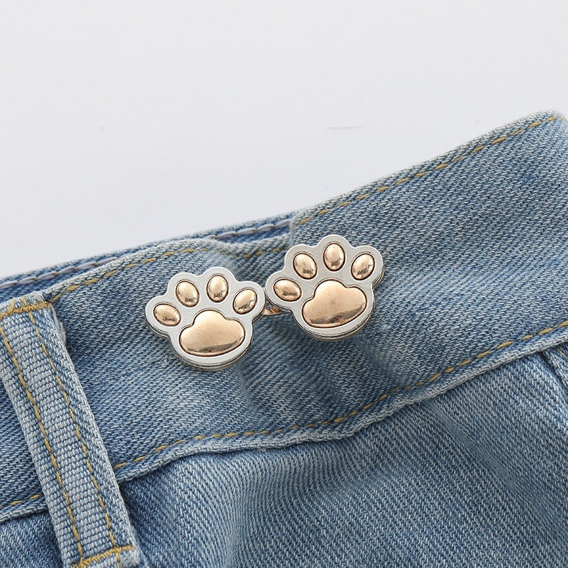 Cute Cat Claw Belt Buckle A Pair Of Buckles Detachable Waist Adjustable Button