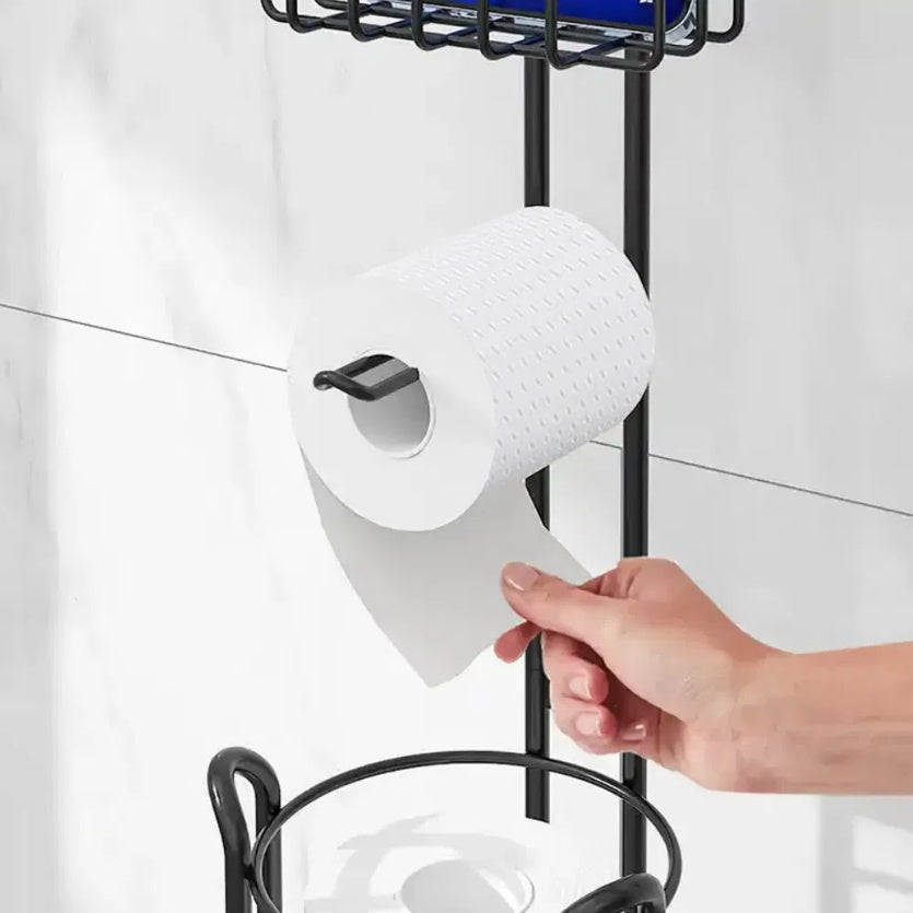 Tissue Paper Roll Stand, Bathroom Toilet Paper Storage Holder, Floor Standing Toilet Paper Dispenser, Clearance