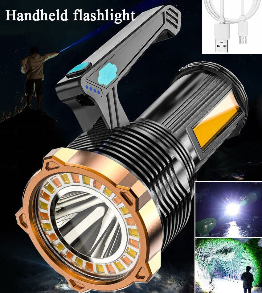 High Powered 12000000LM LED Flashlight Super Bright Torch USB Rechargeable Lamp