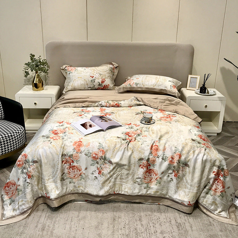 High-end Tencel Summer Cooling Duvet Four-piece Set