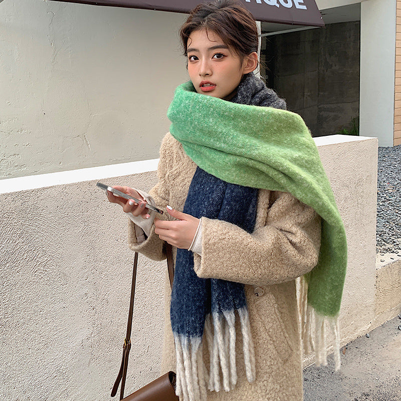 Women's Gradual Thickening Cashmere Like Scarf